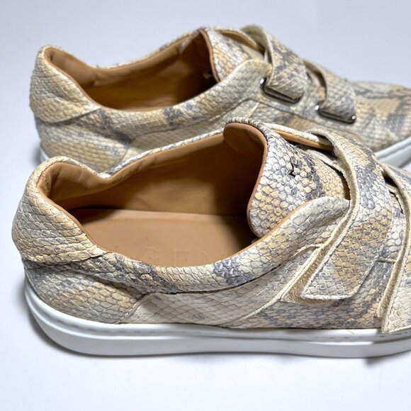M. Gemi The Giovanna Python Leather Velcro Sneakers - Picture 11 of 15